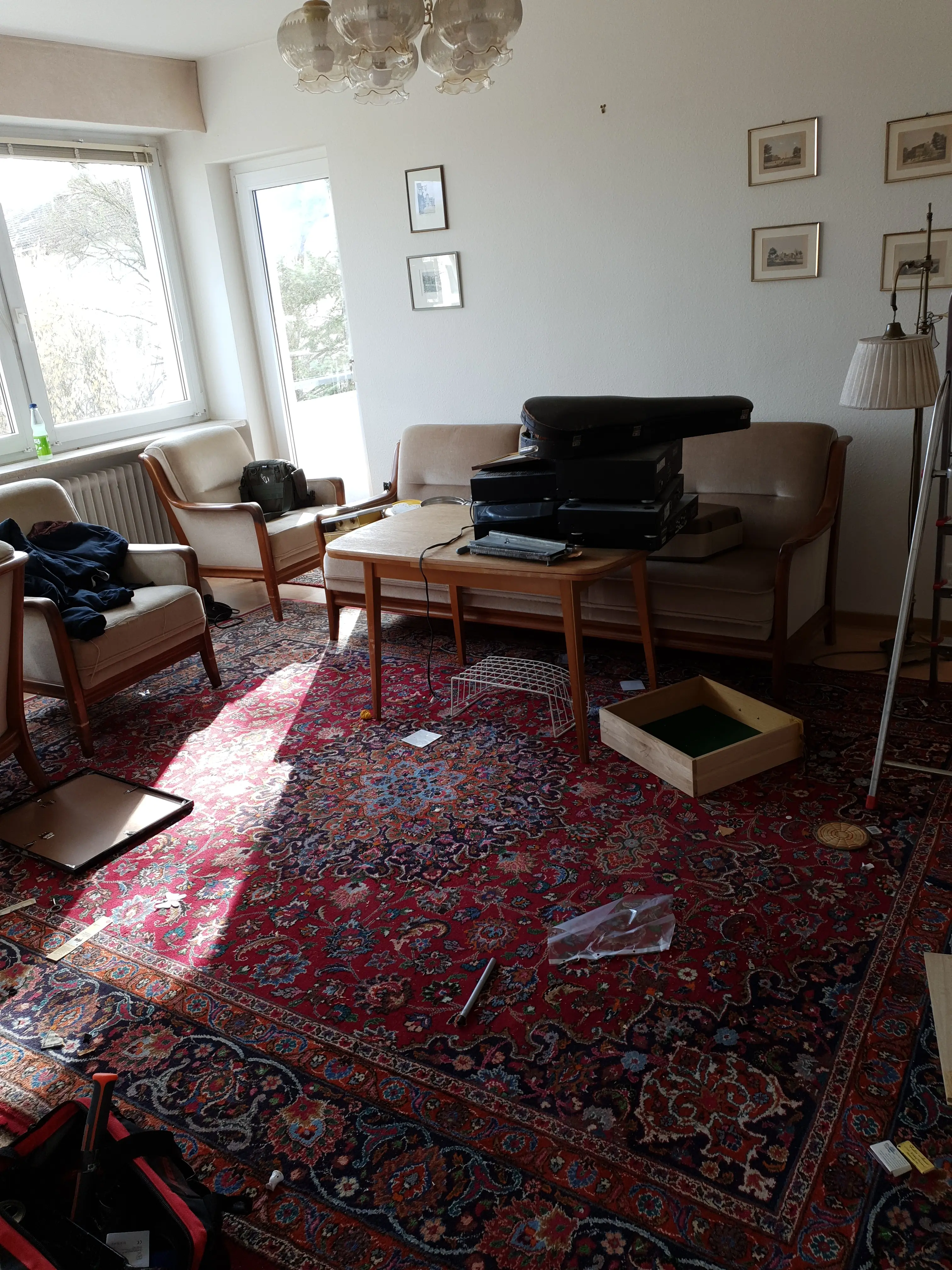 Wohnzimmer vor der Haushaltsauflösung